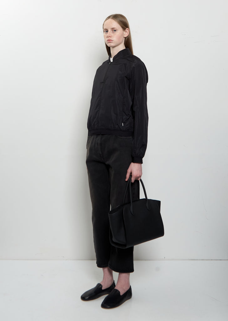 Marlo 12 Grained Leather Bag — Black