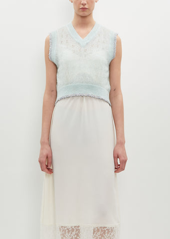 Tinsel Trim Knit Vest