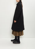 Big Blobby Cashmere Coat — Black