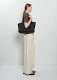 Marlo 14 Grained Leather Bag — Black