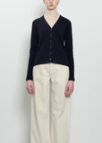 Cresp Cotton Jersey Cardigan — Dark Navy