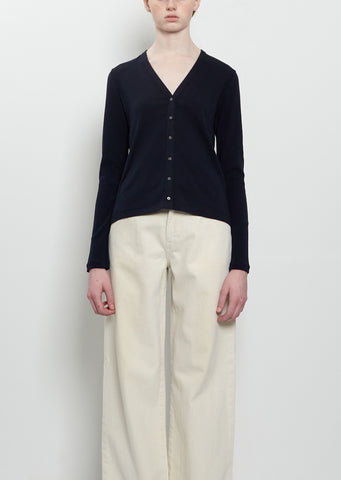 Cresp Cotton Jersey Top — Dark Navy
