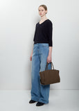 Marlo 12 Grained Leather Bag — Dark Olive