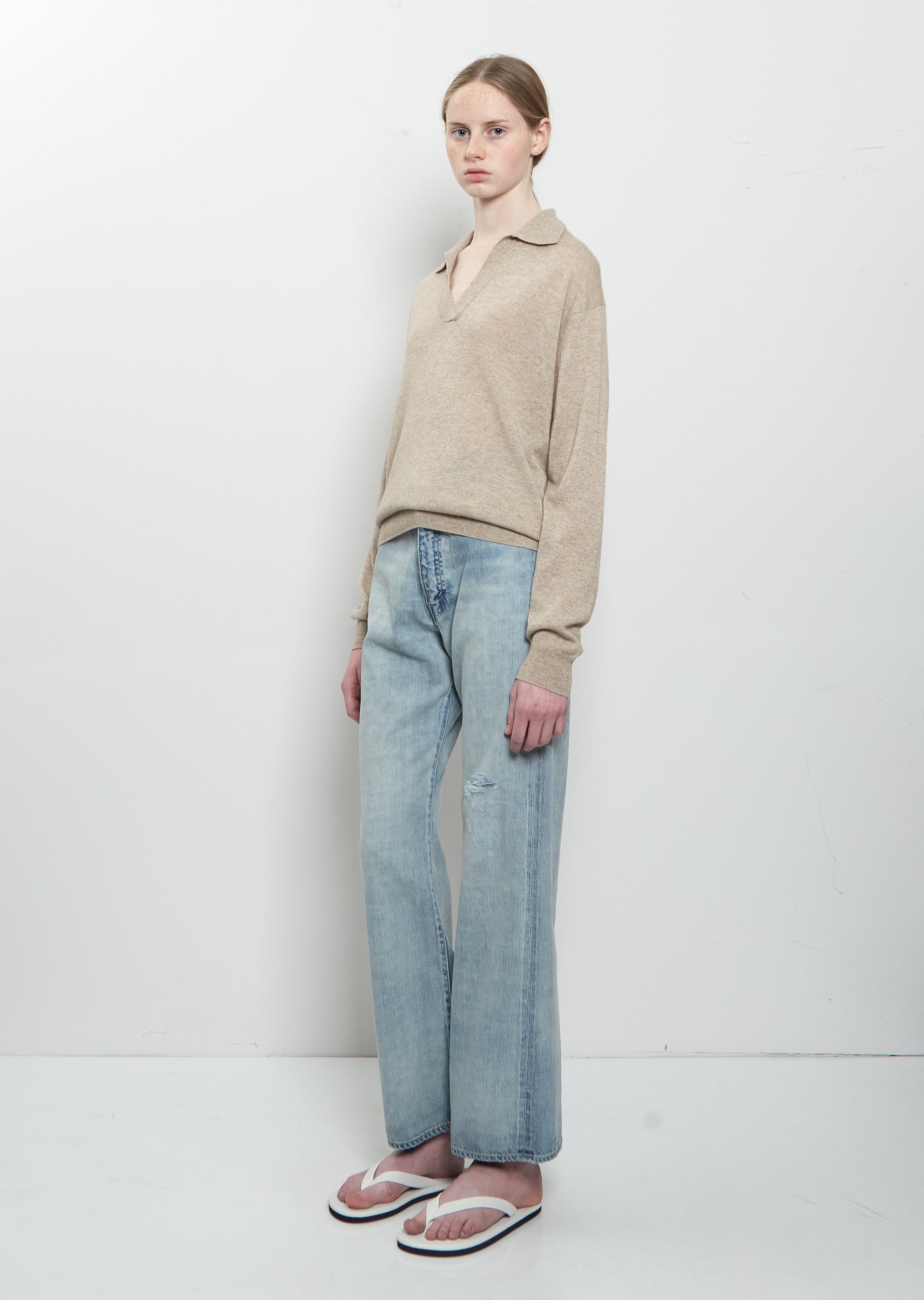 Faded Selvedge Light Denim Pants – La Garçonne