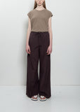 Garment-Dyed Finx Drawstring Pants — Brown