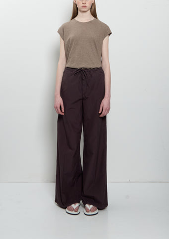 Garment-Dyed Finx Drawstring Pants — Brown