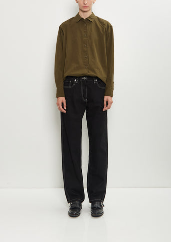 Paulo Cotton Denim Pant — Black
