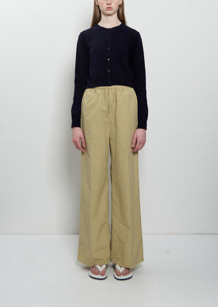 Garment-Dyed Finx Drawstring Pants — Khaki Beige