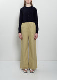 Garment-Dyed Finx Drawstring Pants — Khaki Beige