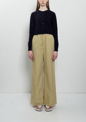 Garment-Dyed Finx Drawstring Pants — Khaki Beige