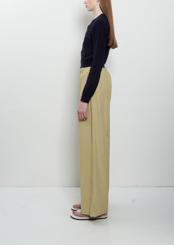 Garment-Dyed Finx Drawstring Pants — Khaki Beige