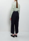 Easy Wide Linen Pant — Dark Navy