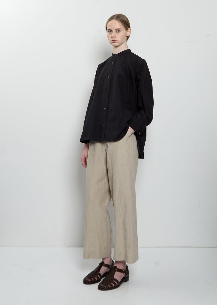 Easy Wide Linen Pant — Natural