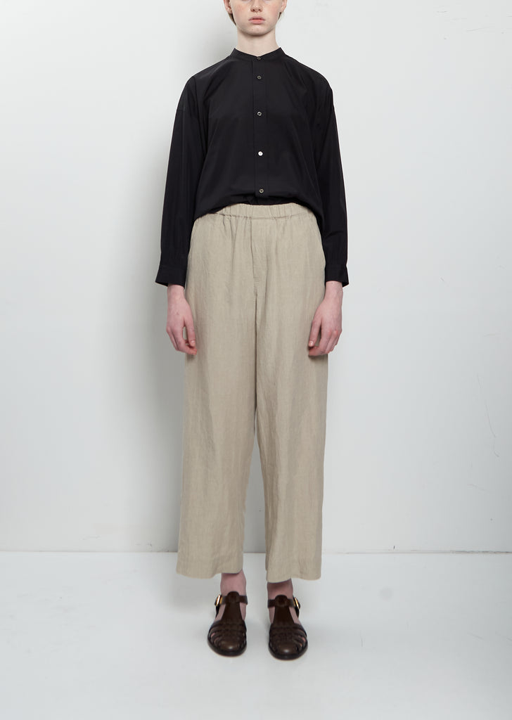 Easy Wide Linen Pant — Natural