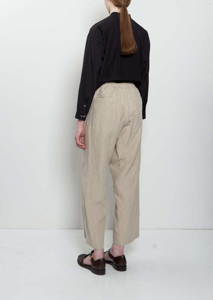 Easy Wide Linen Pant — Natural