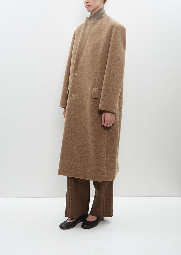 Sponge Wool Melton Chesterfield Coat