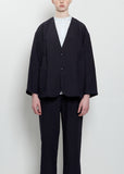 No Collar Linen Jacket