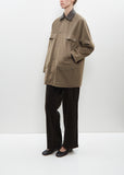 Wool Cavarly Twill Laminate Blouson