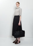 Handle Leather Bag — Black