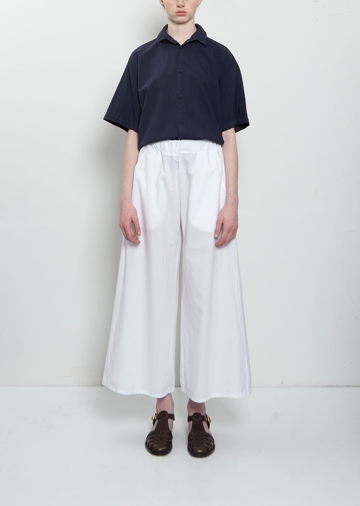 Enne Clara Poplin Pant — White