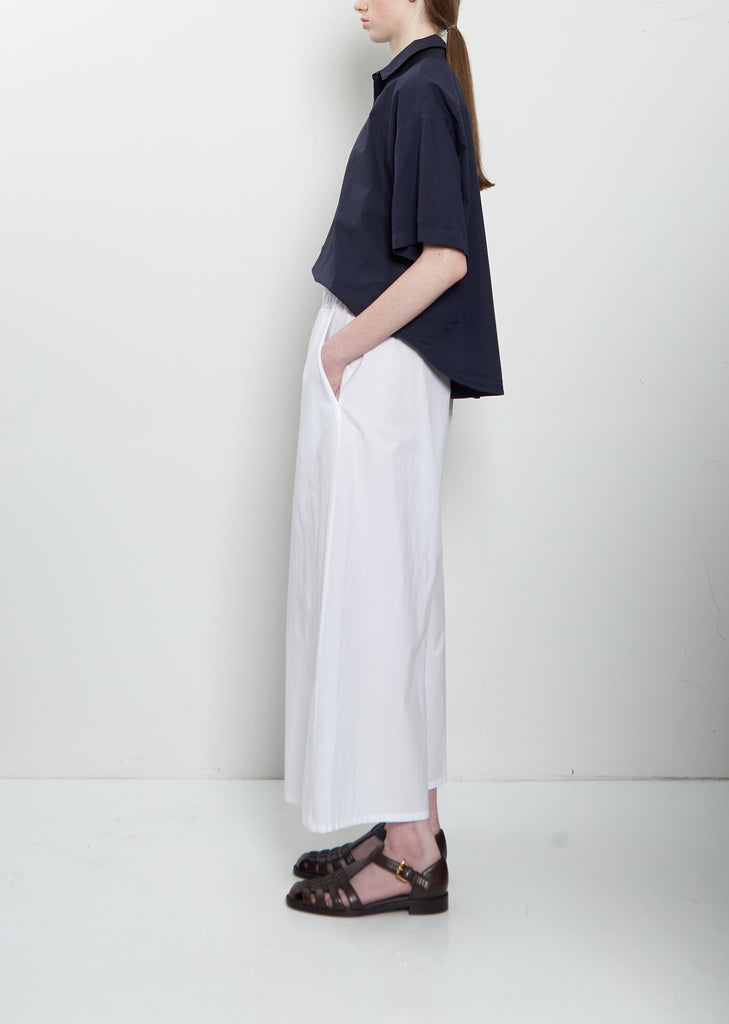 Enne Clara Poplin Pant — White