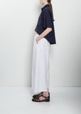 Enne Clara Poplin Pant — White