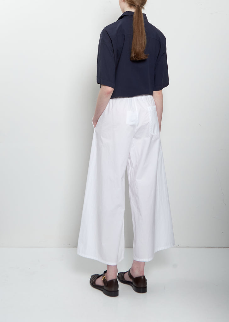 Enne Clara Poplin Pant — White