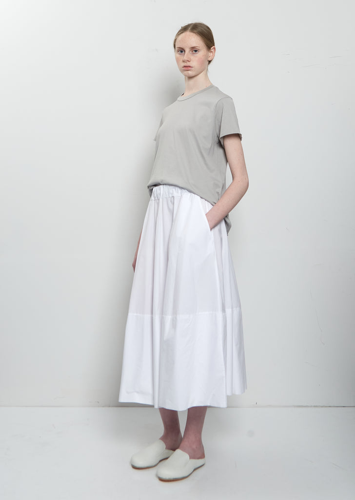Gea Clara Poplin Skirt — White