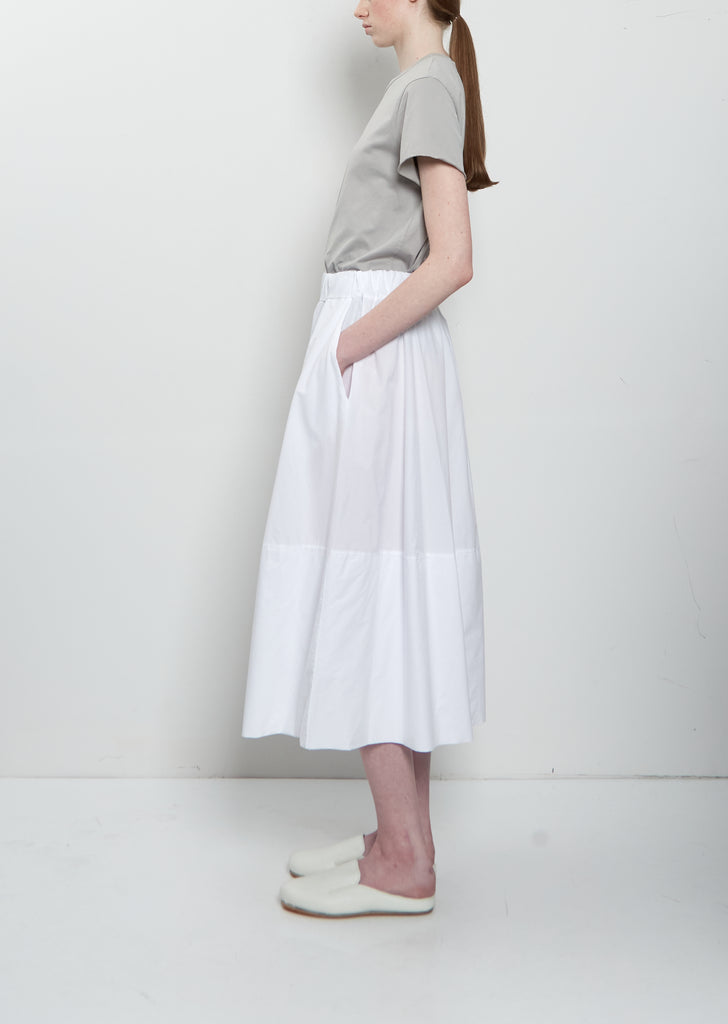 Gea Clara Poplin Skirt — White