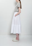 Gea Clara Poplin Skirt — White