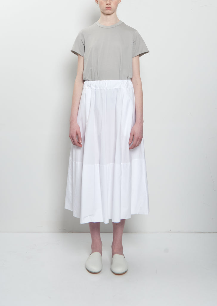 Gea Clara Poplin Skirt — White