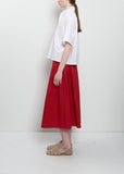 Flora Sushi Poplin Top — White