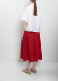 Flora Sushi Poplin Top — White