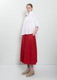 Flora Sushi Poplin Top — White