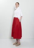Gea Clara Poplin Skirt — Magenta