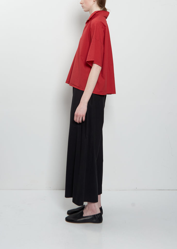 Flora Sushi Poplin Top — Magenta
