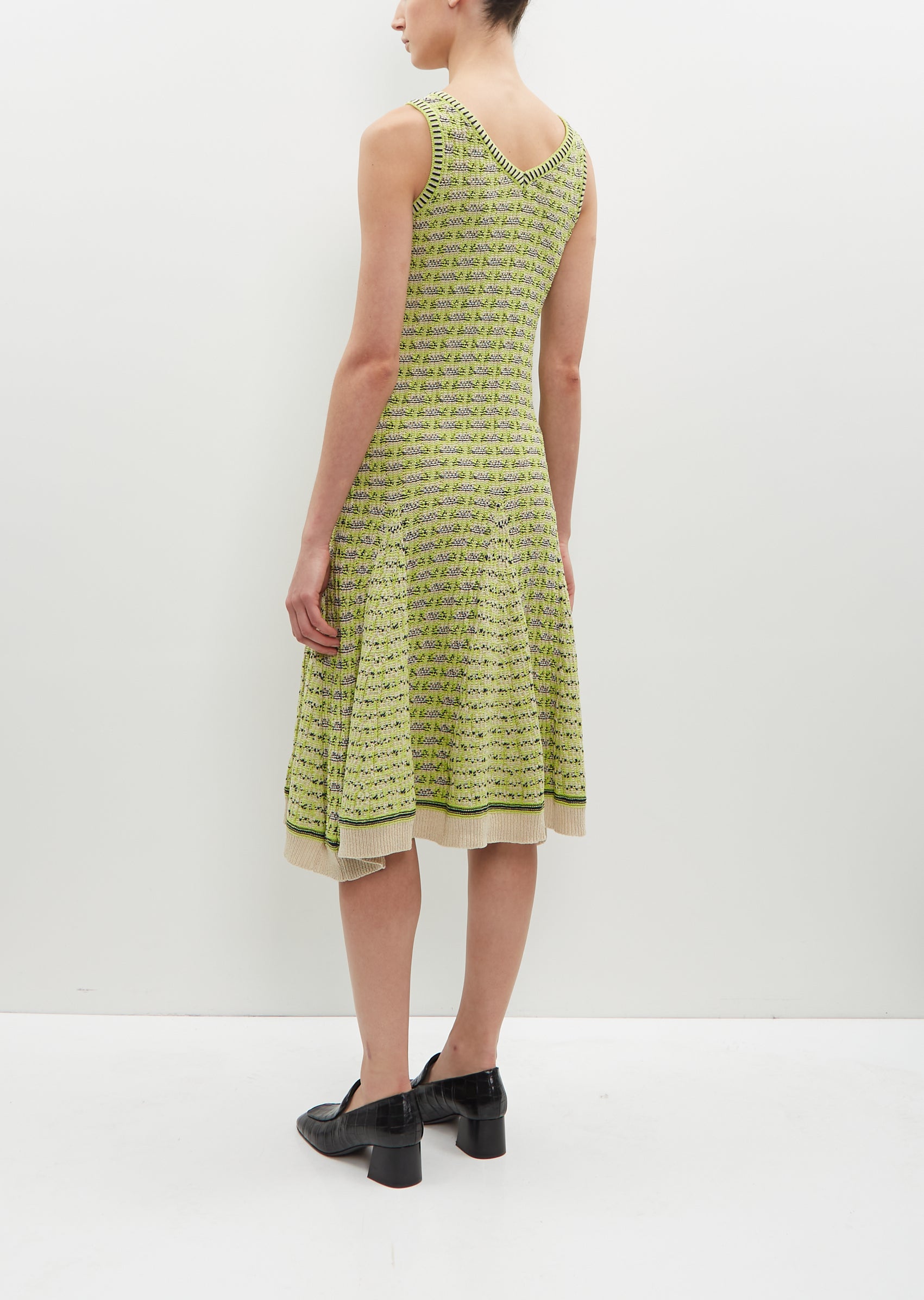 Soar Godet Cotton Knit Dress La Garonne Soar Godet Cotton Knit Dress La Garonne