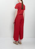 Enne Clara Poplin Pant — Magenta