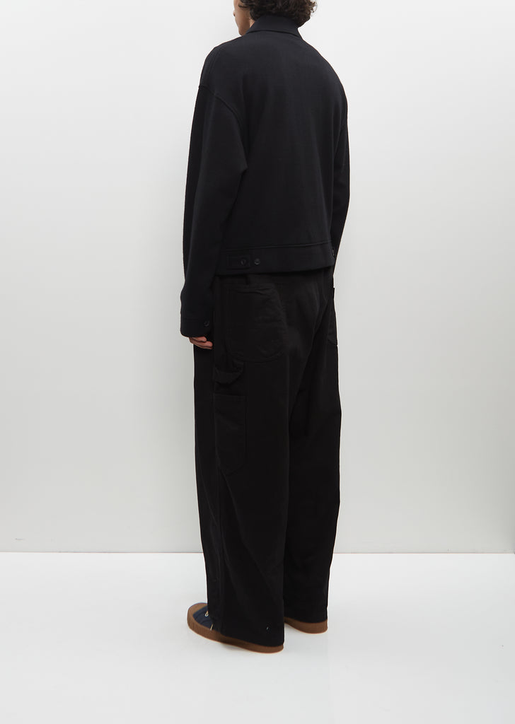 Drawstring Work Pant — Black