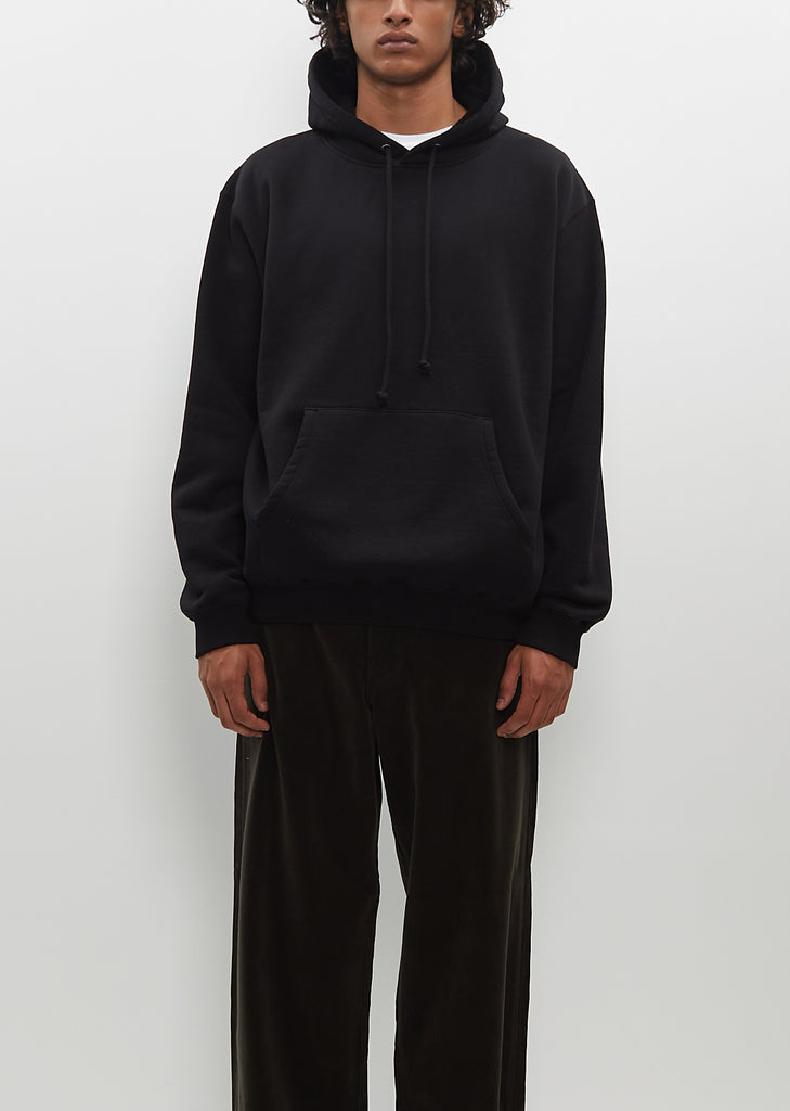 Smooth Soft Sweat Pullover Parka — Black