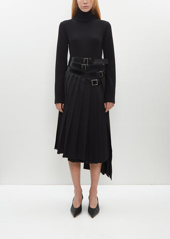 Belted Pleat Skirt