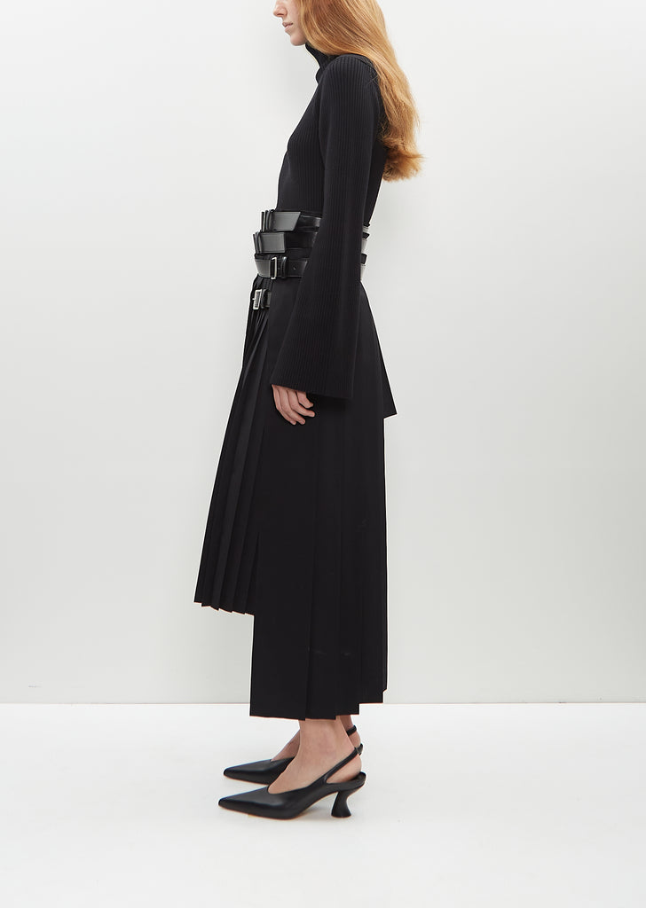 Belted Pleat Skirt