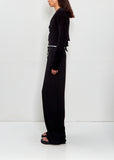 Shaggy Cache-Couer Cotton Knit Cardigan