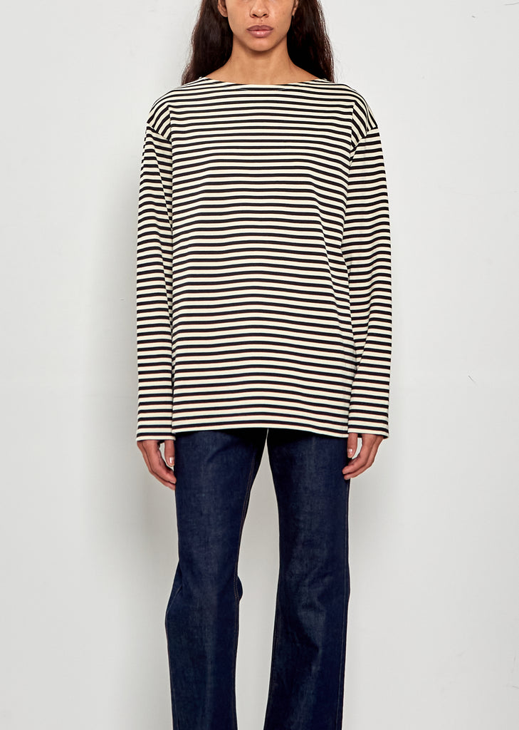 Border Boat Neck Top