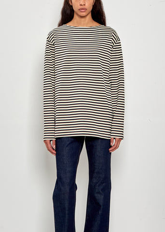 Border Boat Neck Top
