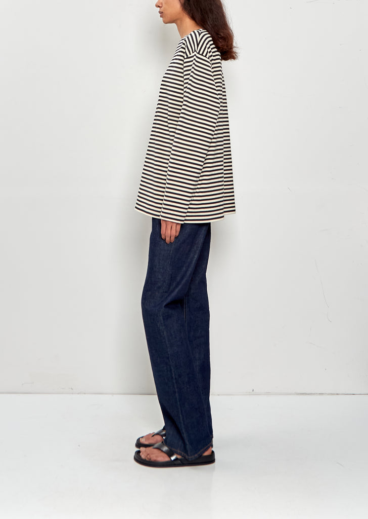 Border Boat Neck Top
