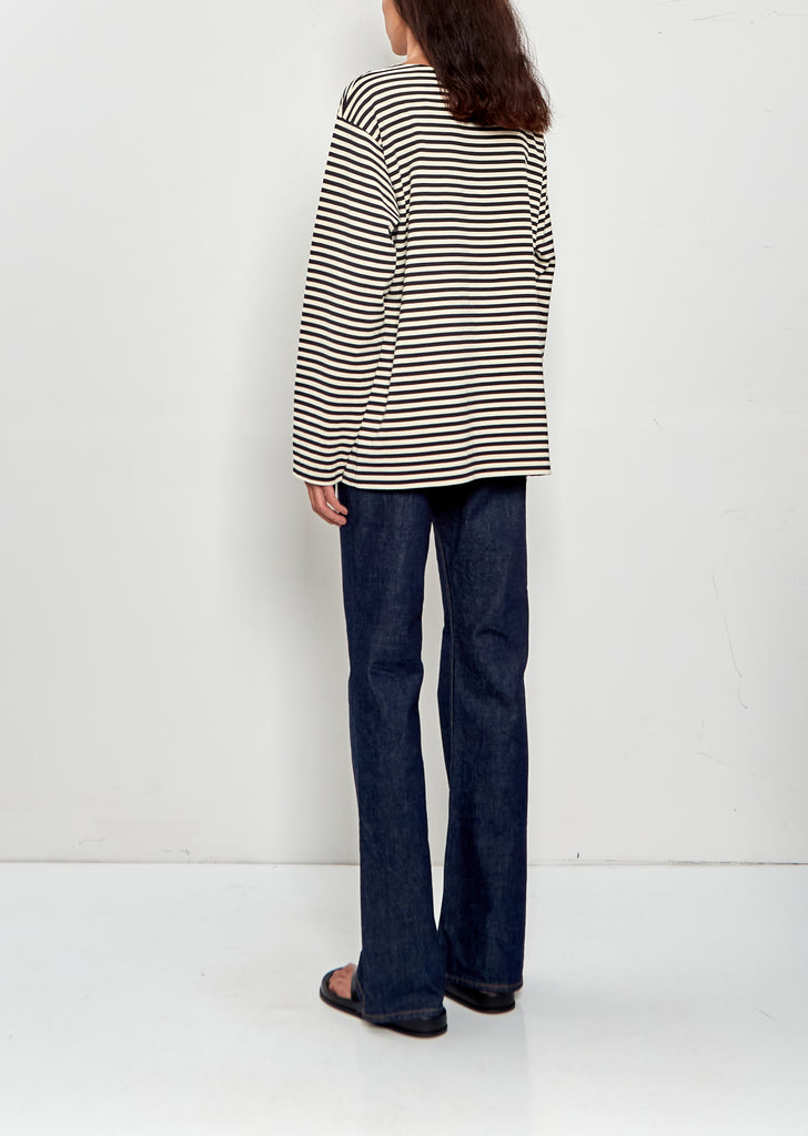 Border Boat Neck Top