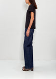Pocket Cotton T-Shirt —Black