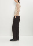 Sock Cotton Wool Knit Cardigan — Ivory