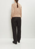 Sock Cotton Wool Knit Cardigan — Ivory